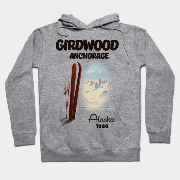 Girdwood anchorage alaska ski Hoodie by nickemporium1